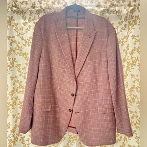 Stafford Men's Blazer in Pink Plaid